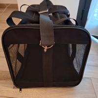 Trasportino per animali + guinzaglio per gatto