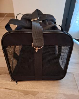 Trasportino per animali + guinzaglio per gatto