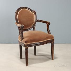 Poltroncina Neoclassica in Noce