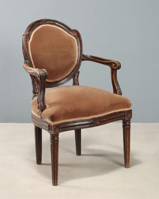 Poltroncina Neoclassica in Noce