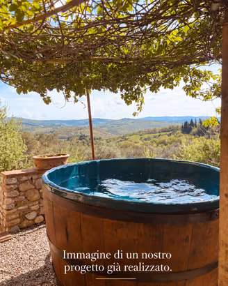 MINI PISCINA REALIZZATA IN ANTICA BOTTE