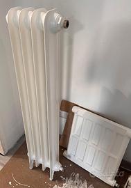 2 caloriferi in ghisa bianchi anno 1940 restaurati