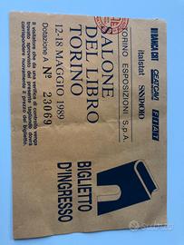 Biglietto 1989 Salone del Libro di Torino