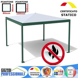 Gazebo copertura 5x5m Luxor ignifugo professionale