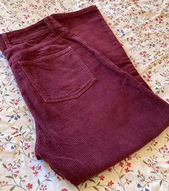 Pantaloni velluto bordeaux