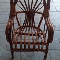 poltrona anni 70 bambù per bambini 