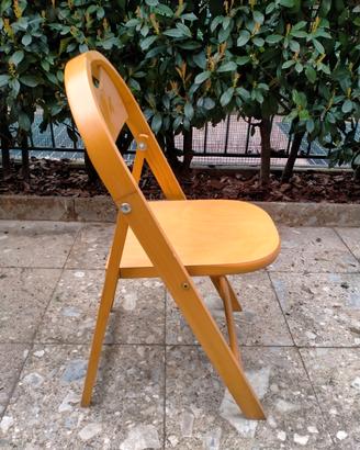 Set di 6 sedie pieghevoli in legno