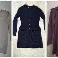 Set Cardigan lunghi beige, blu, viola donna ZARA.