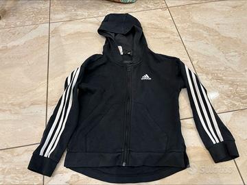 FELPA RAGAZZA DI COTO CON ZIP E CAPPU BRAND ADIDAS