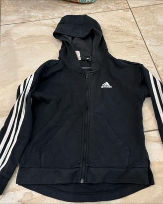 FELPA RAGAZZA DI COTO CON ZIP E CAPPU BRAND ADIDAS
