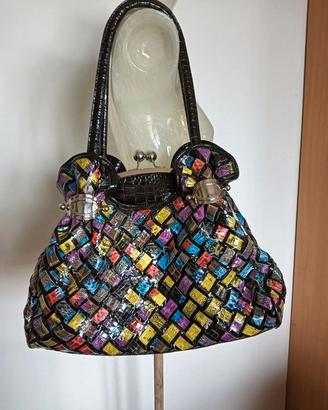 Borsa a spalla multicolore