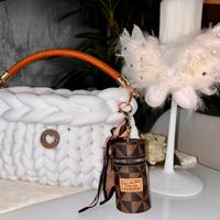 Borsa bianca fatta a mano tessuto marshmallow