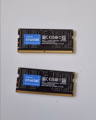 ram 128GB DDR5 Crucial 5600MHz SODIMM 128 gb 2x64g