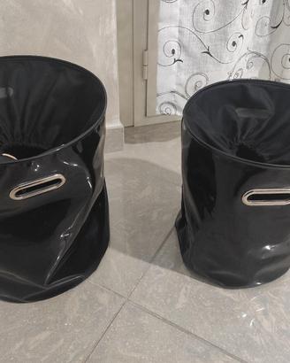 set 2 contenitori neri eleganti da arredo 