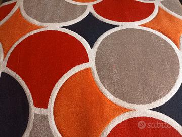 tappeto da salotto a stampa geometrica