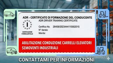 Autista Pat. B con ADR e Patentino Muletto -