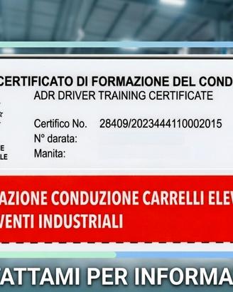 Autista Pat. B con ADR e Patentino Muletto -