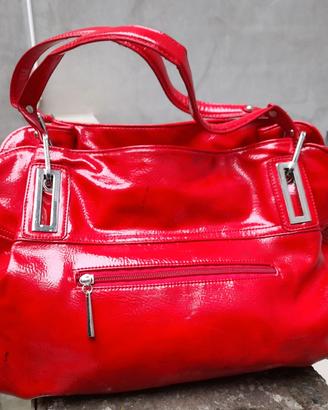 borsa vernice rossa