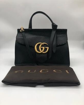 Gucci GG Marmont – Borsa a mano in pelle nera