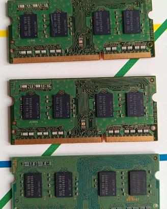 RAM DDR3 4GB Samsung 1600MHz PC3L  singole o blocc