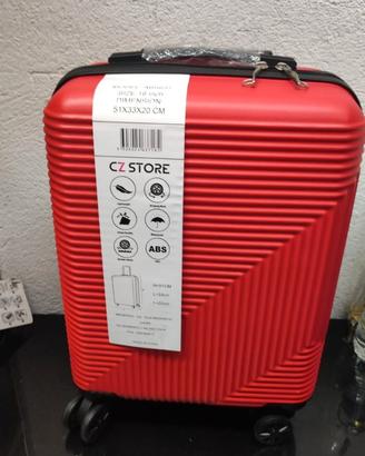 Trolley Rigido CZ Store Rosso Nuovo con Etichetta