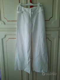 pantaloni donna misto lino