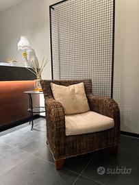 2 poltrone in vimini