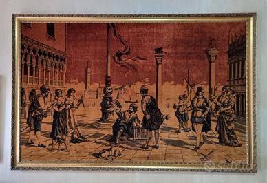 arazzo vintage piazza san marco venezia in cornice