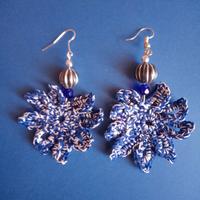 orecchini realizzati a uncinetto 