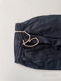 Pantaloni leggeri estivi in lino/cotone - Nero