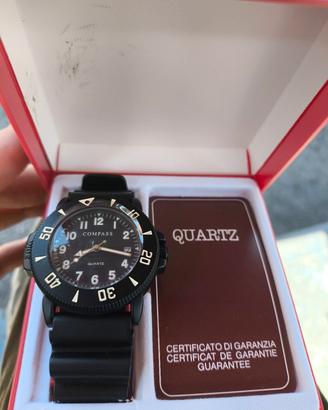 orologio uomo Compass  quartz Total black nuovo
