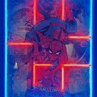 quadro led spiderman