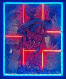 quadro led spiderman