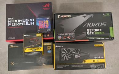 intel i9-9900KF + ASUS Maximus XI + 64GB + H115i