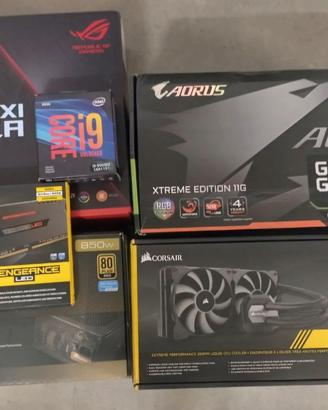 intel i9-9900KF + ASUS Maximus XI + 64GB + H115i