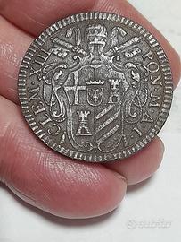 Moneta baiocco  romano 1758 Stato Pontificio 