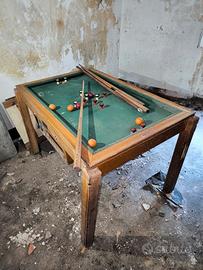 biliardo a funghetti vintage