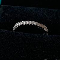 Veretta a giro anello argento moissanite