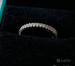 Veretta a giro anello argento moissanite