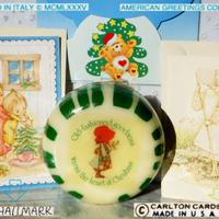 Vintage NATALE Holly Hobbie candela Biglietti 1980