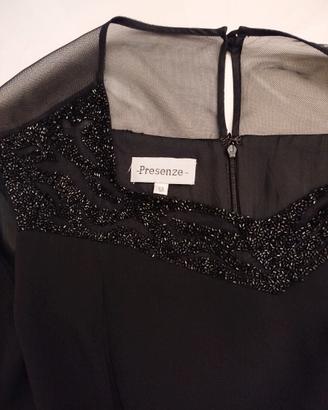 Tubino nero e spolverino dell’atelier Presenze