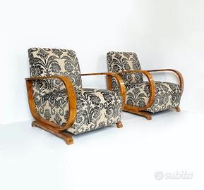 Coppia di poltrone Art Decò 1940 stile Thonet