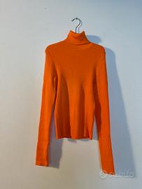 Maglione dolcevita arancione taglia S H&M