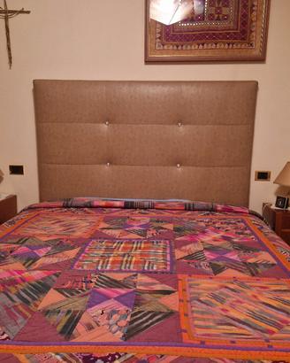 letto matrimoniale in Ecopelle con swaroski 