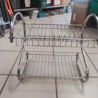 Scolapiatti 2 ripiani con vaschetta