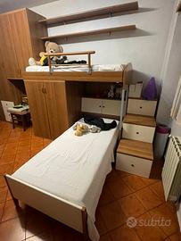 Camera completa con letto a castello per ragazzi/e