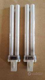 2 lampadine usate Philips PL 9W attacco G23