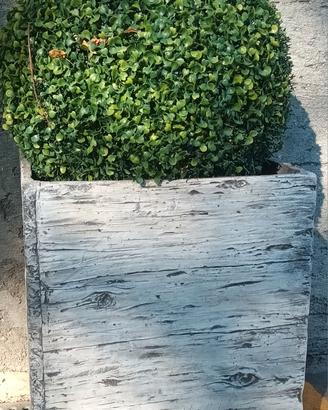 Vasi grandi quadrati da giardino 50 cm 7 pezzi