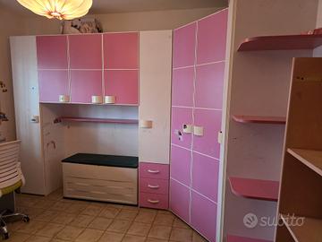 Cameretta bambina rosa e bianca 