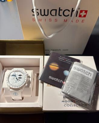 MoonSwatch Mission to Earthphase Gold Bianco